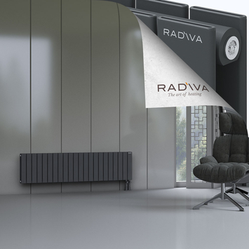 Oti Alüminyum Radyatör 400x1624 Koyu Antrasit Alt Sağ 50mm