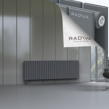 Oti Alüminyum Radyatör 600x1920 Antrasit Alt Sol 50mm