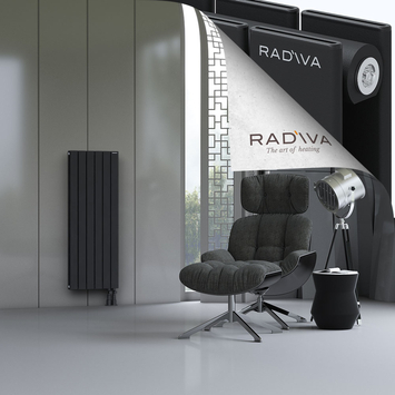 Oti Radiateur En Aluminium 1200x440 Noir Bas à droite 50mm