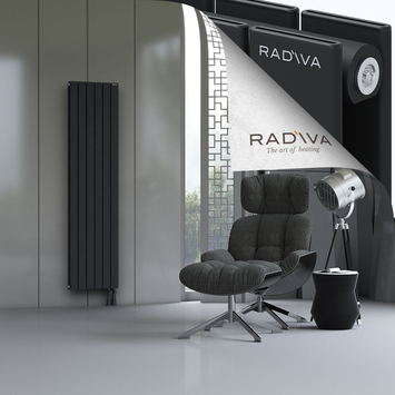Oti Radiateur En Aluminium 1800x440 Noir Bas à droite 50mm