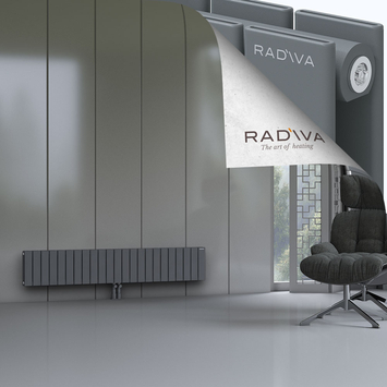 Oti Radiateur En Aluminium 300x1698 Anthracite Bas Milieu 50mm