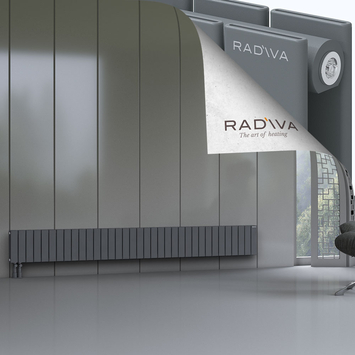 Oti Radiateur En Aluminium 300x2586 Anthracite Bas à gauche 50mm