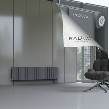 Oti Radiateur En Aluminium 400x1550 Anthracite Bas à droite 50mm