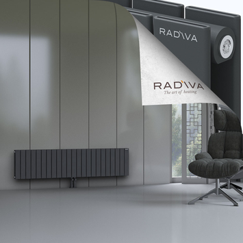 Oti Radiateur En Aluminium 400x1698 Anthracite Foncé Bas Milieu 50mm