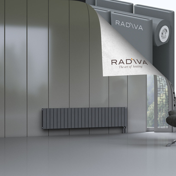 Oti Radiateur En Aluminium 400x1846 Anthracite Bas à droite 50mm