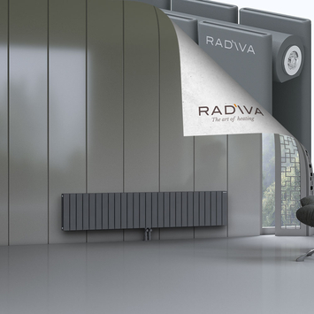 Oti Radiateur En Aluminium 400x1994 Anthracite Bas Milieu 50mm