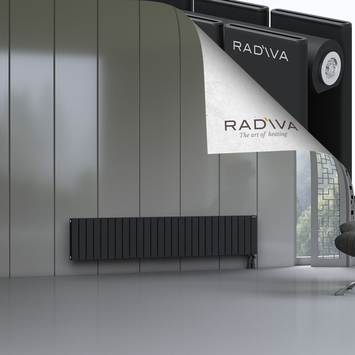 Oti Radiateur En Aluminium 400x1994 Noir Bas à droite 50mm