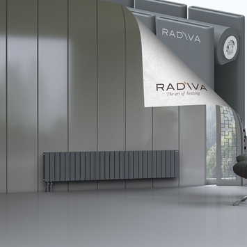 Oti Radiateur En Aluminium 400x2068 Anthracite Bas à gauche 50mm