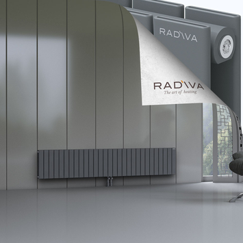 Oti Radiateur En Aluminium 400x2142 Anthracite Bas Milieu 50mm