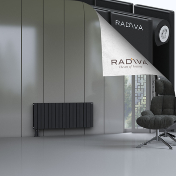Oti Radiateur En Aluminium 500x1254 Noir Bas à gauche 50mm