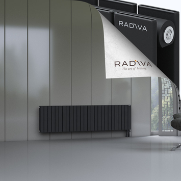Oti Radiateur En Aluminium 500x1920 Noir Bas à droite 50mm