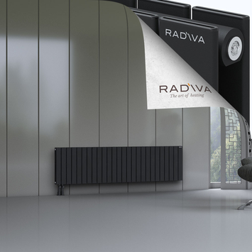 Oti Radiateur En Aluminium 500x1920 Noir Bas à gauche 50mm