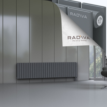 Oti Radiateur En Aluminium 500x2142 Anthracite Bas à droite 50mm