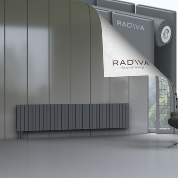 Oti Radiateur En Aluminium 500x2364 Anthracite Bas à gauche 50mm