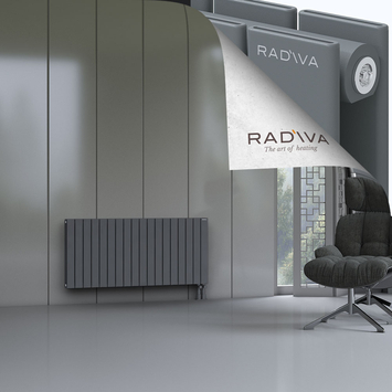 Oti Radiateur En Aluminium 600x1328 Anthracite Bas à droite 50mm