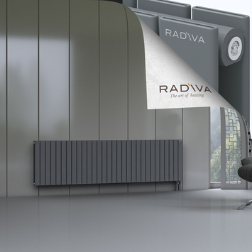 Oti Radiateur En Aluminium 600x2216 Anthracite Bas à droite 50mm