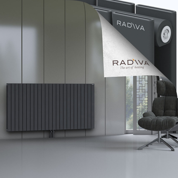 Oti Radiateur En Aluminium 900x1772 Anthracite Foncé Bas Milieu 50mm