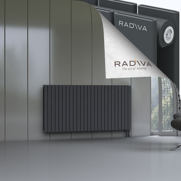 Oti Radiateur En Aluminium 900x1846 Anthracite Foncé Bas à droite 50mm