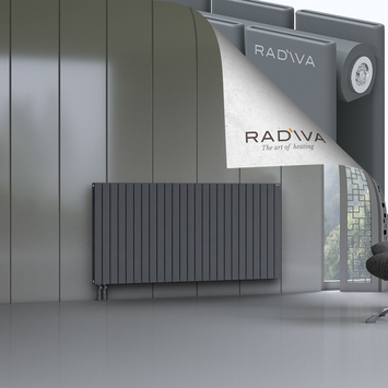 Oti Radiateur En Aluminium 900x1846 Anthracite Bas à gauche 50mm