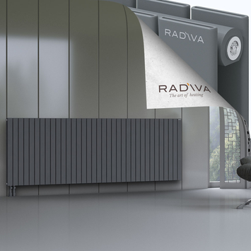 Oti Radiateur En Aluminium 900x2586 Anthracite Bas à gauche 50mm