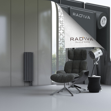 Oti Radiateur En Aluminium 900x292 Anthracite Foncé Bas à droite 50mm