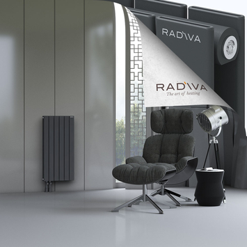 Oti Radiateur En Aluminium 900x440 Anthracite Foncé Bas à gauche 50mm