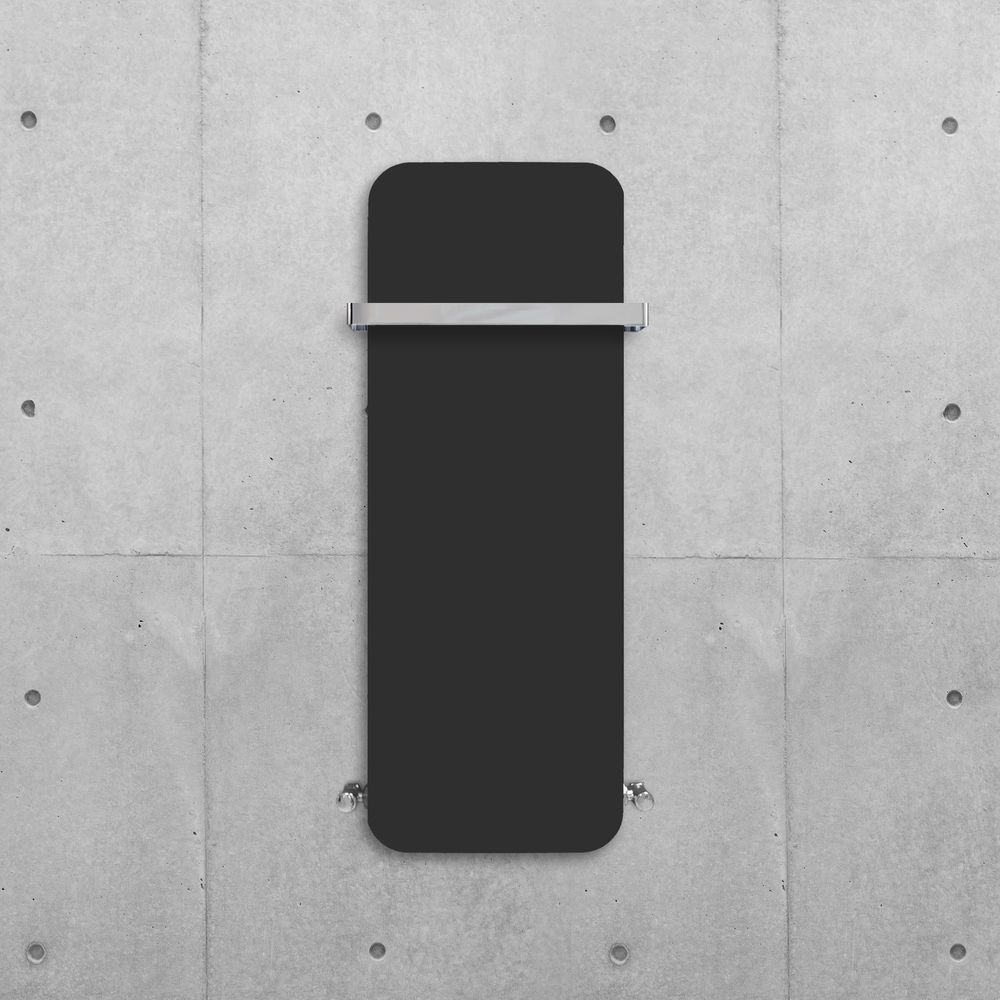 Paros Slim Design Towel Rail 372x990 Black - 2