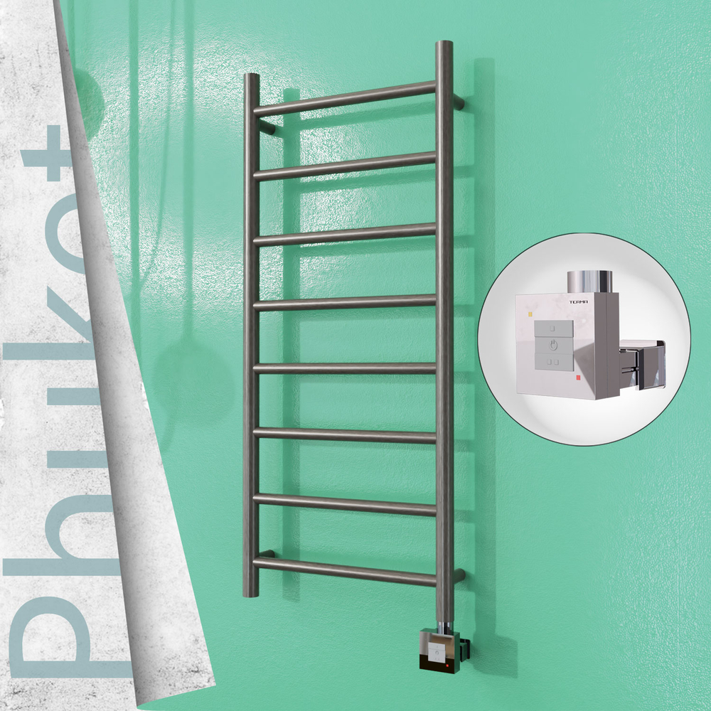 Phuket Electric Stainless Steel Towel Rail 400x1000 Satin Polished (KTX1 Thermostat) 200W - 1