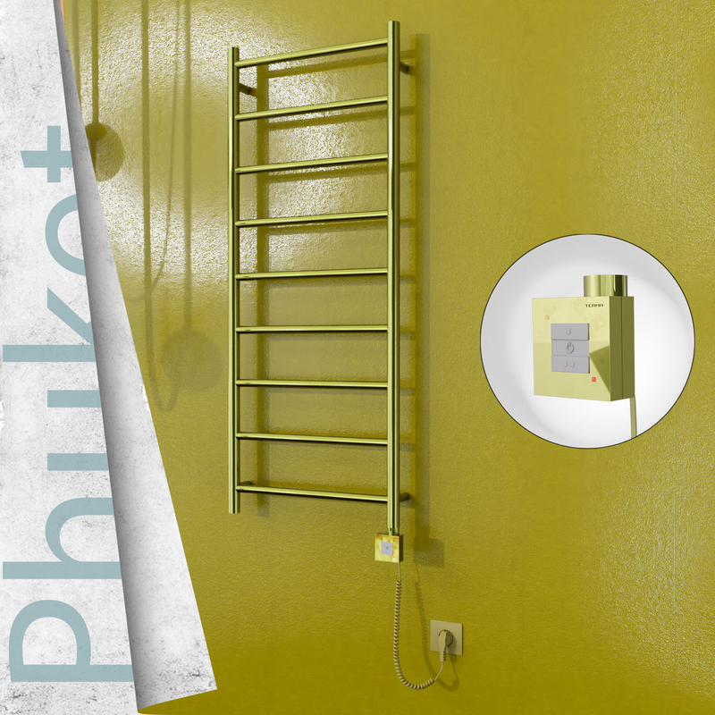Phuket Sèche Serviettes Electrique 500x1200 Or Ktx1 200 Watt Câble en spirale 