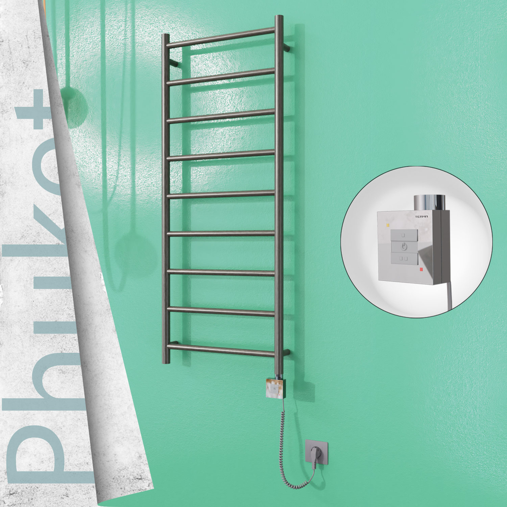 Phuket Electric Towel Warmer 500x1200 Satine Finish Ktx1 200 W (Spiral Cable) - 1