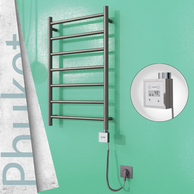Phuket Sèche Serviettes Electrique 500x800 Finition peinture satiné Ktx3 200 Watt Câble en spirale 