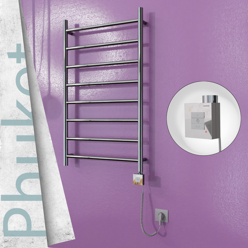 Phuket Sèche Serviettes Electrique 600x1000 Finition de polissage Ktx1 200 Watt Câble en spirale