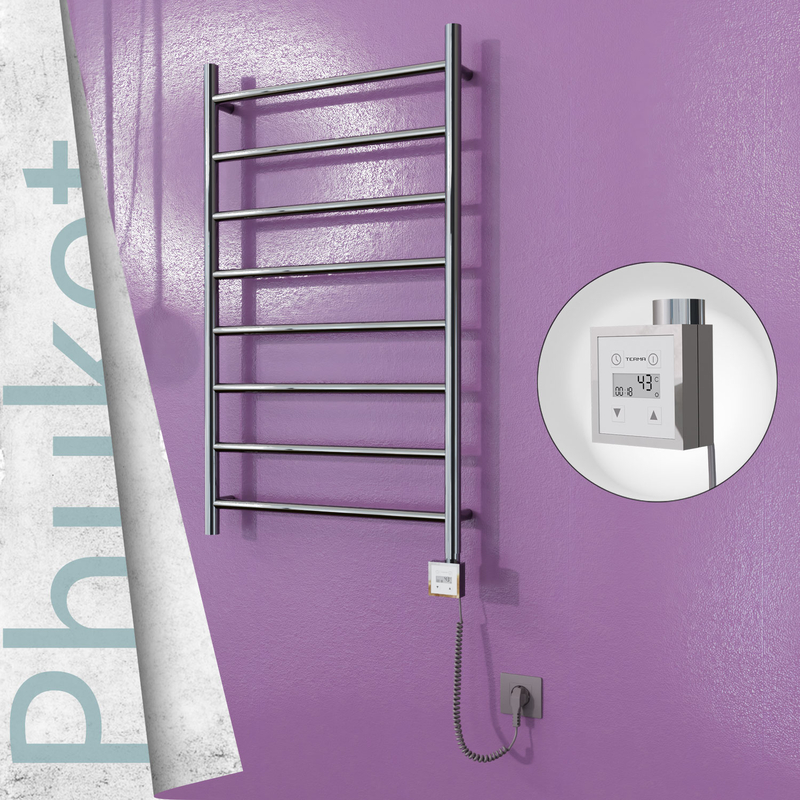 Phuket Sèche Serviettes Electrique 600x1000 Finition de polissage Ktx3 200 Watt Câble en spirale 