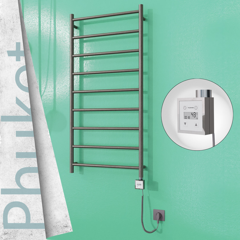 Phuket Sèche Serviettes Electrique 600x1200 Finition peinture satiné Ktx3 300 Watt Câble en spirale
