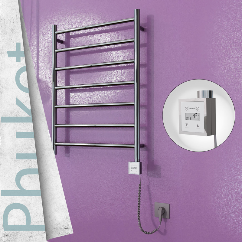 Phuket Sèche Serviettes Electrique 600x800 Finition de polissage Ktx3 200 Watt Câble en spirale 