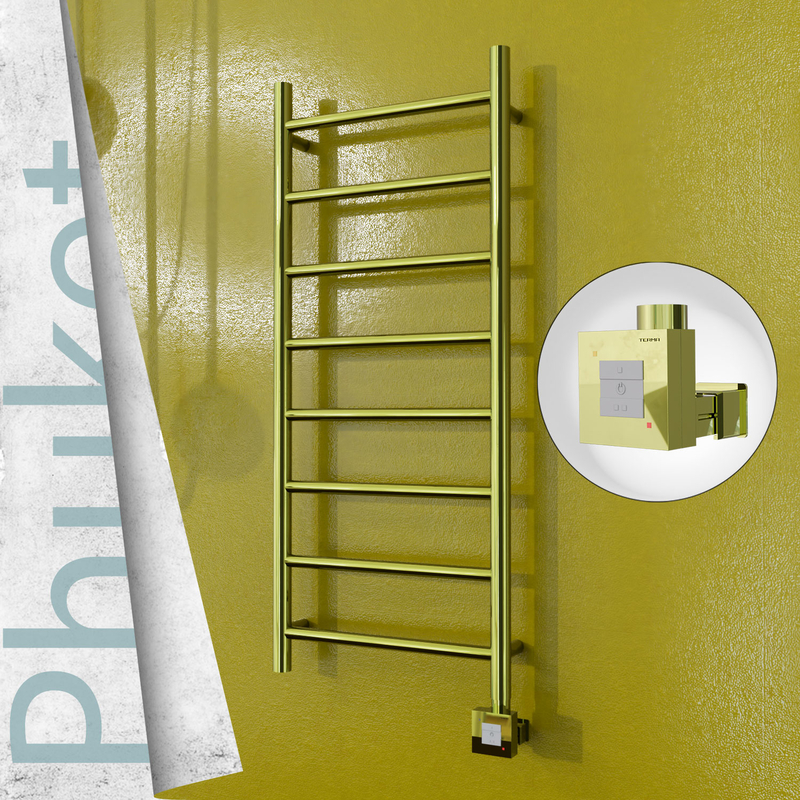 Phuket Elektrikli Paslanmaz Çelik Havlupan 400x1000 Altın (KTX1 Termostat) 200W