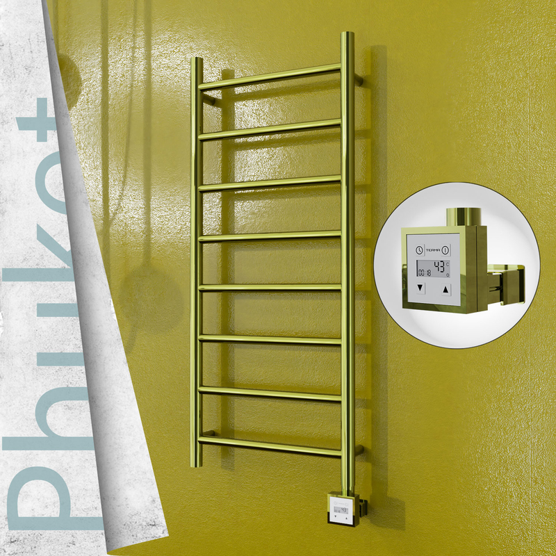 Phuket Elektrikli Paslanmaz Çelik Havlupan 400x1000 Altın (KTX3 Termostat) 200W