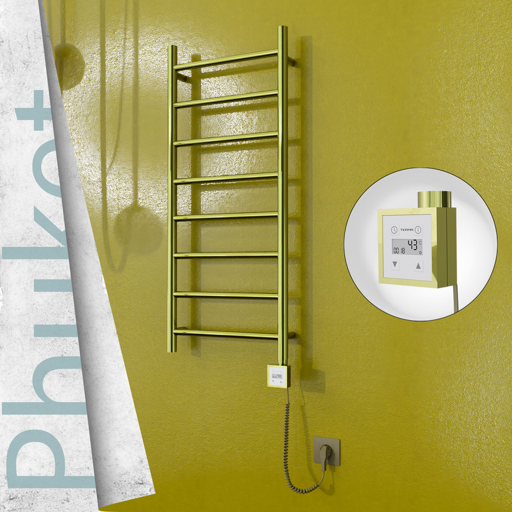 Phuket Elektrikli Paslanmaz Çelik Havlupan 400x1000 Altın (KTX3 Termostat) 200W Spiral Kablolu - 1