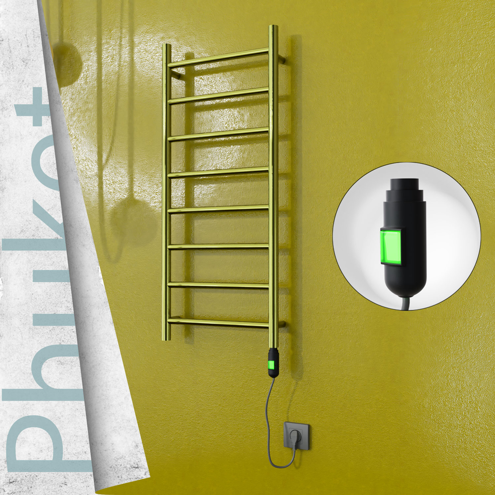 Phuket Elektrikli Paslanmaz Çelik Havlupan 400x1000 Altın (On/Off Düğmeli) 200W - 1