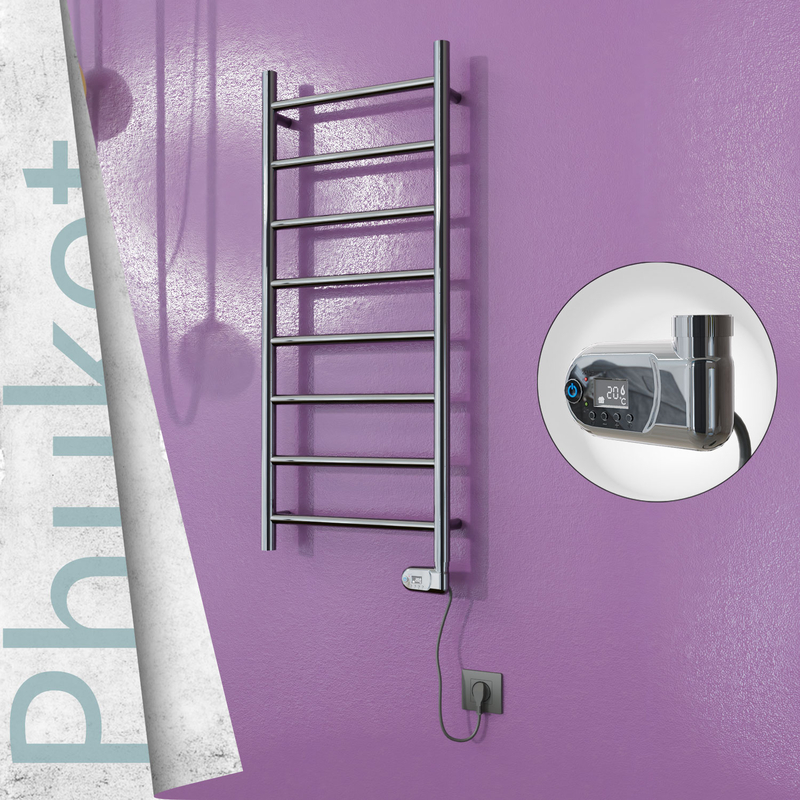 Phuket Elektrikli Paslanmaz Çelik Havlupan 400x1000 Ayna Polisaj (Thesis Termostat) 200W