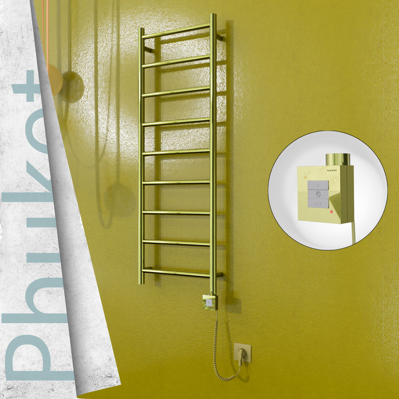Phuket Elektrikli Paslanmaz Çelik Havlupan 400x1200 Altın (KTX1 Termostat) 200W Spiral Kablolu 