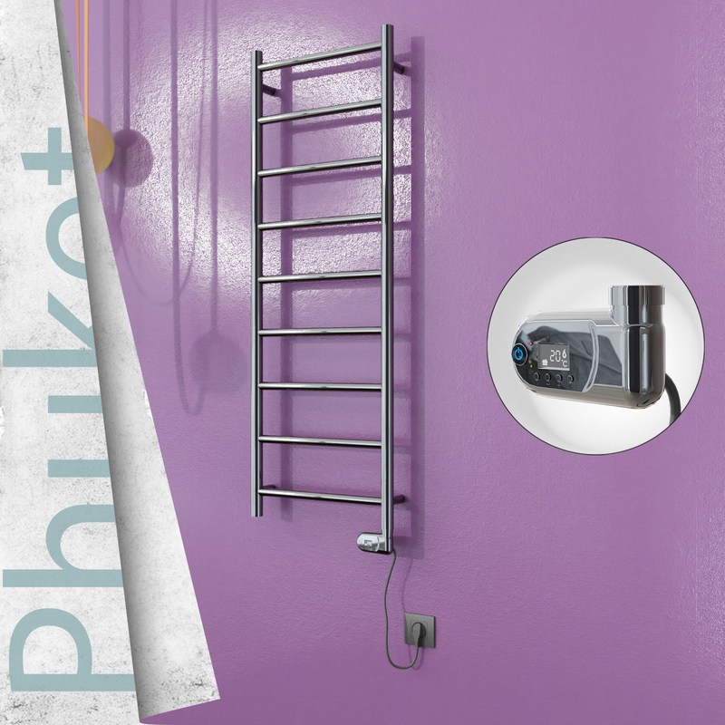Phuket Elektrikli Paslanmaz Çelik Havlupan 400x1200 Ayna Polisaj (Thesis Termostat) 200W