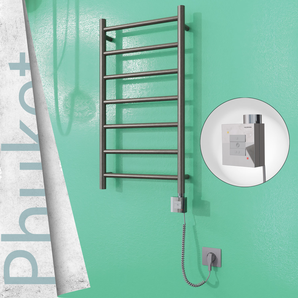 Phuket Elektrikli Paslanmaz Çelik Havlupan 400x800 Satin Polisaj (KTX1 Termostat) 200W Spiral Kablolu - 1