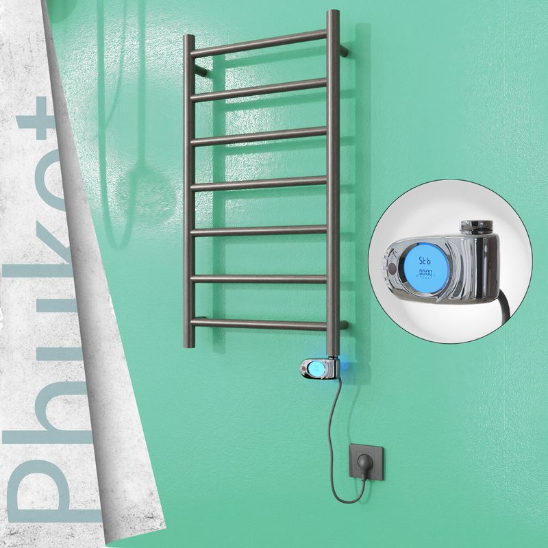 Phuket Elektrikli Paslanmaz Çelik Havlupan 400x800 Satin Polisaj (Musa Termostat) 200W