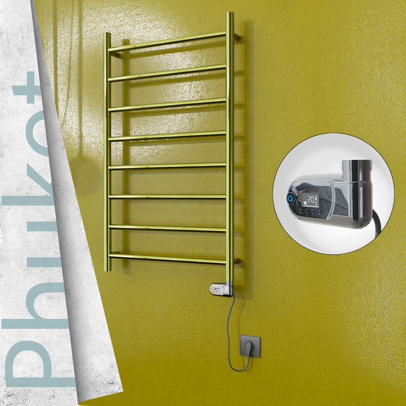 Phuket Elektrikli Paslanmaz Çelik Havlupan 600x1000 Altın (Thesis Termostat) 200W