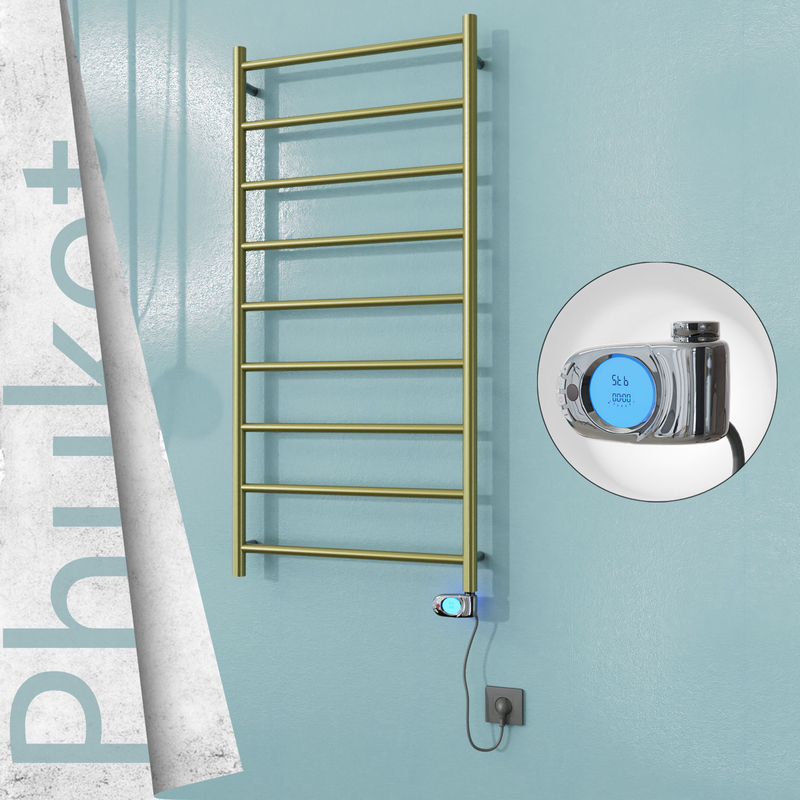 Phuket Elektrikli Paslanmaz Çelik Havlupan 600x1200 Altın (Musa Termostat) 300W
