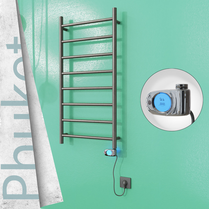 Phuket Sèche Serviettes Electrique 200 W 500x1000 Finition peinture satiné (Thermostat Musa) 