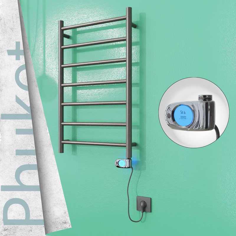 Phuket Sèche Serviettes Electrique 200 W 500x800 Finition peinture satiné (Thermostat Musa) 