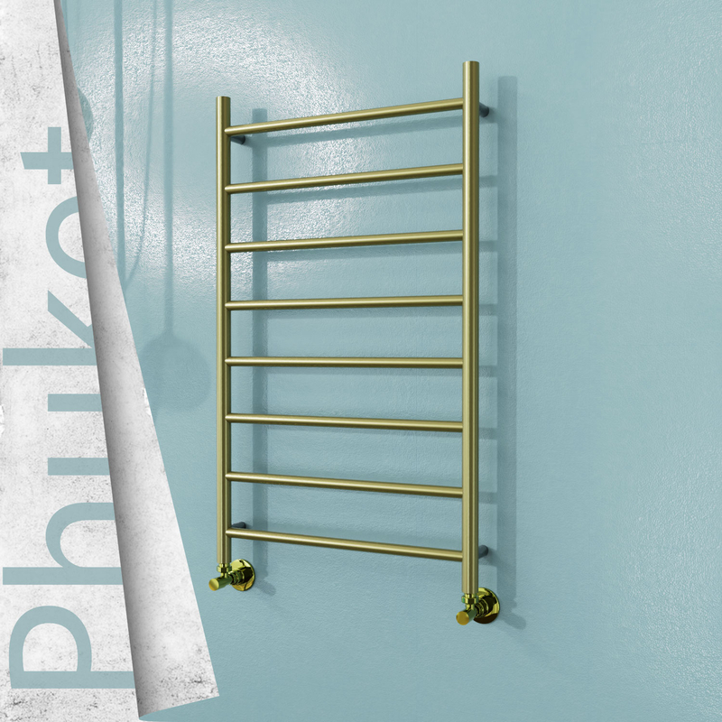 Phuket Sèche-serviettes en Inox 600x1000 Doré Satiné