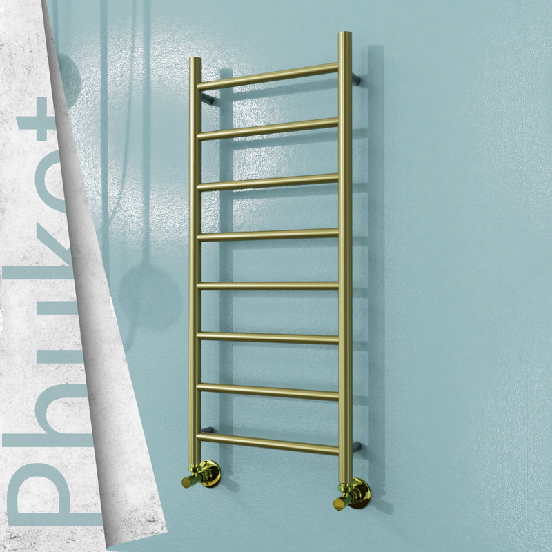 Phuket Stainless Steel Towel Rail 400x1000 Satin Gold 